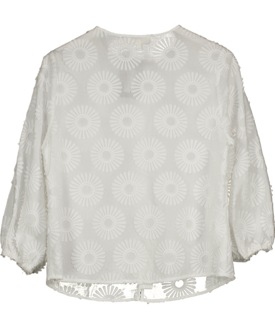 Phase Eight White Daisy Poplin Blouse UK 12 - Reliked