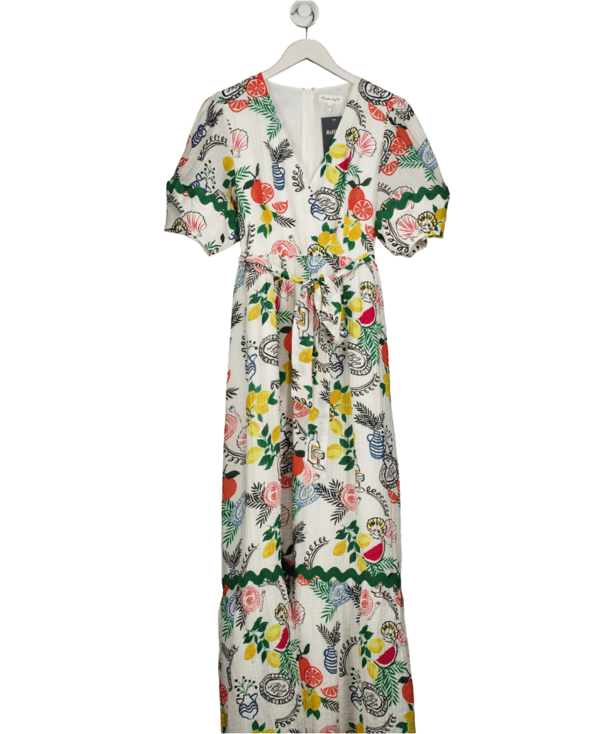 Phase Eight White Rochella Postcard Maxi Dress UK 10 - Reliked