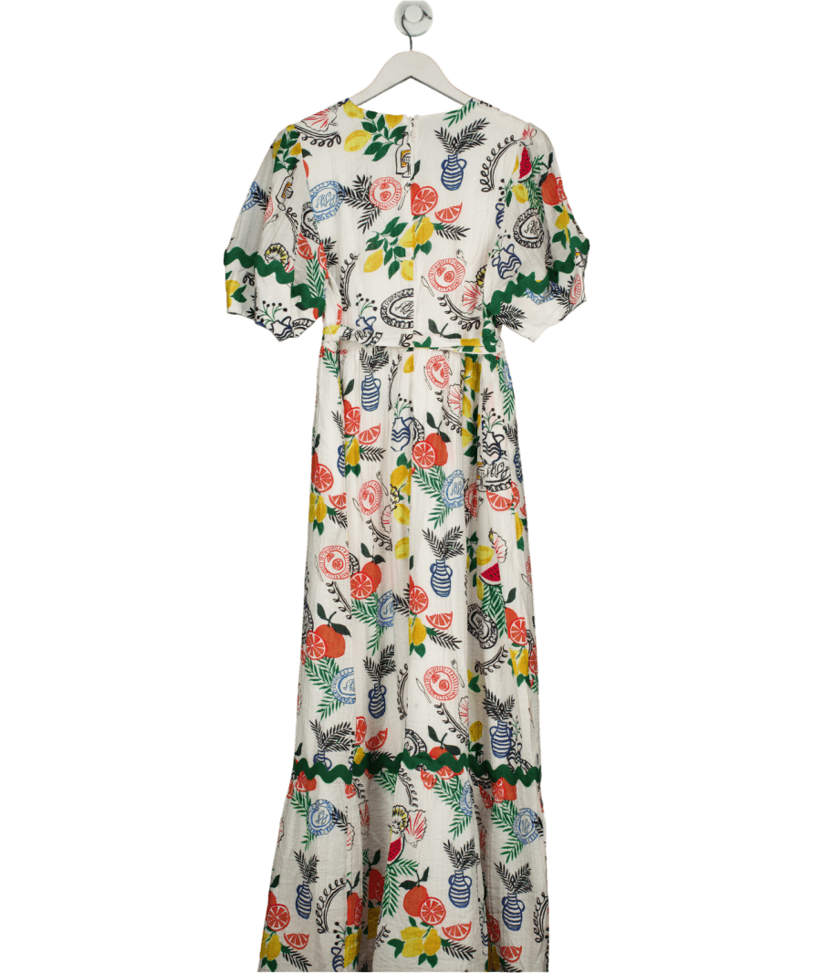 Phase Eight White Rochella Postcard Maxi Dress UK 10 - Reliked