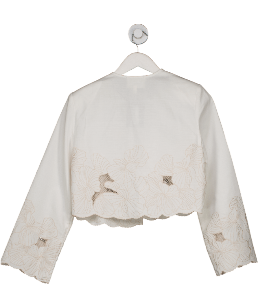Phase Eight White Svea Broderie Jacket Top UK 8 - Reliked