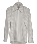 Phix White Pinstripe Dagger Collar Shirt UK M - Reliked