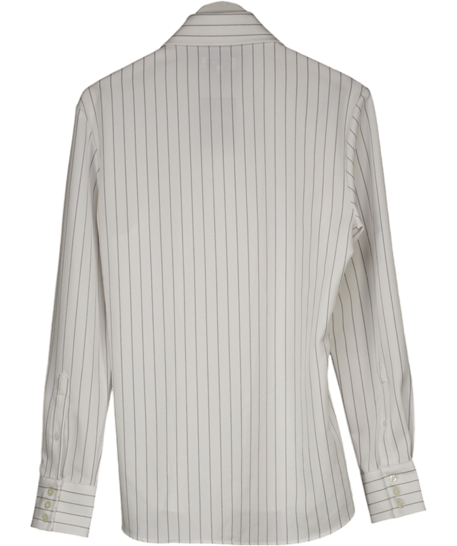 Phix White Pinstripe Dagger Collar Shirt UK M - Reliked