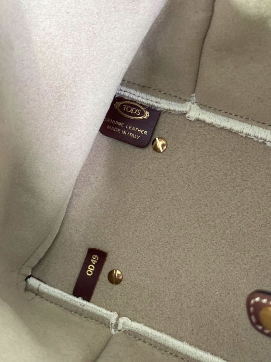 PIC - TOD'S White Shearling Leather Tote Bag - Reliked
