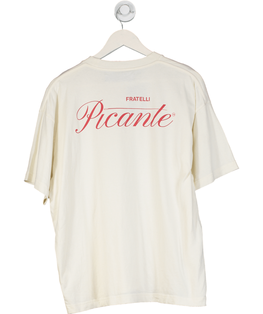 Picante Cream Heavy Organic Cotton Tailor T-shirt UK S - Reliked