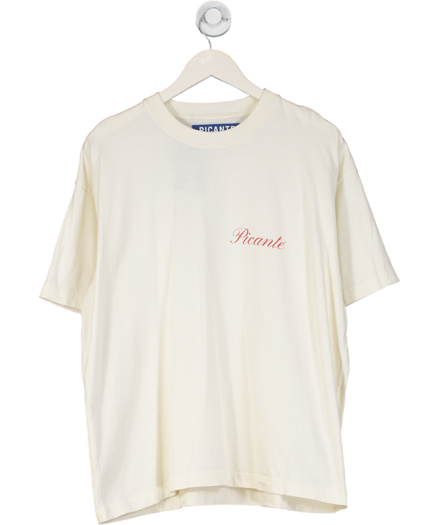 Picante Cream Heavy Organic Cotton Tailor T-shirt UK S - Reliked
