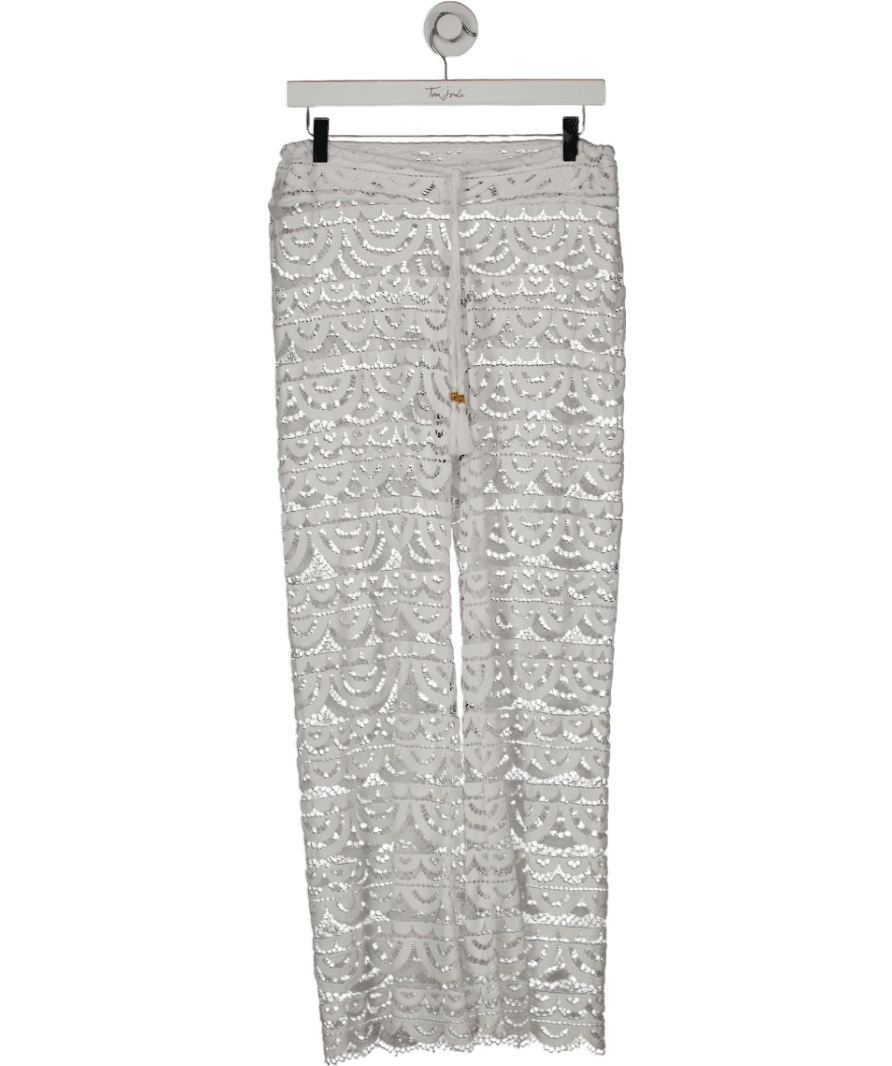 PILY Q White Swim High Waist Lace Pants UK XS/S - Reliked