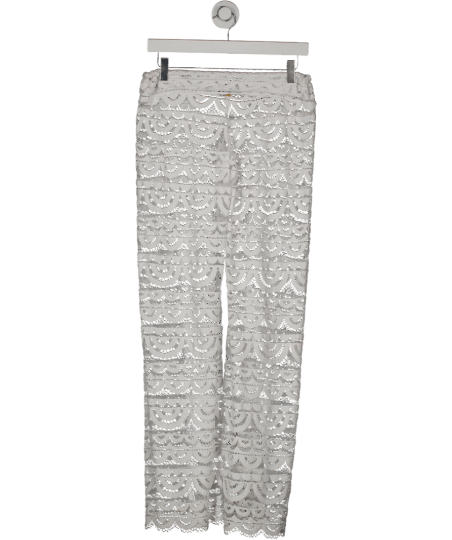 PILY Q White Swim High Waist Lace Pants UK XS/S - Reliked