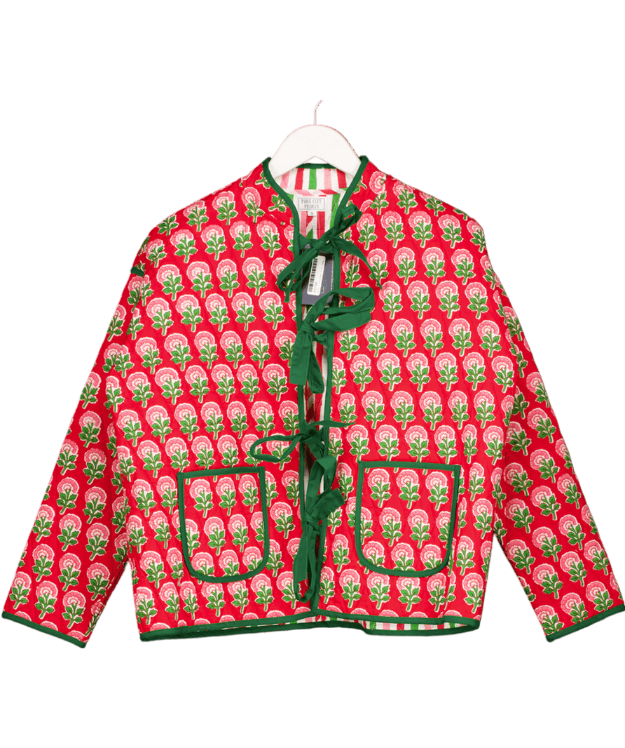 Pink City Prints Multicoloured Block Printed Quilted Jacket UK S - Reliked