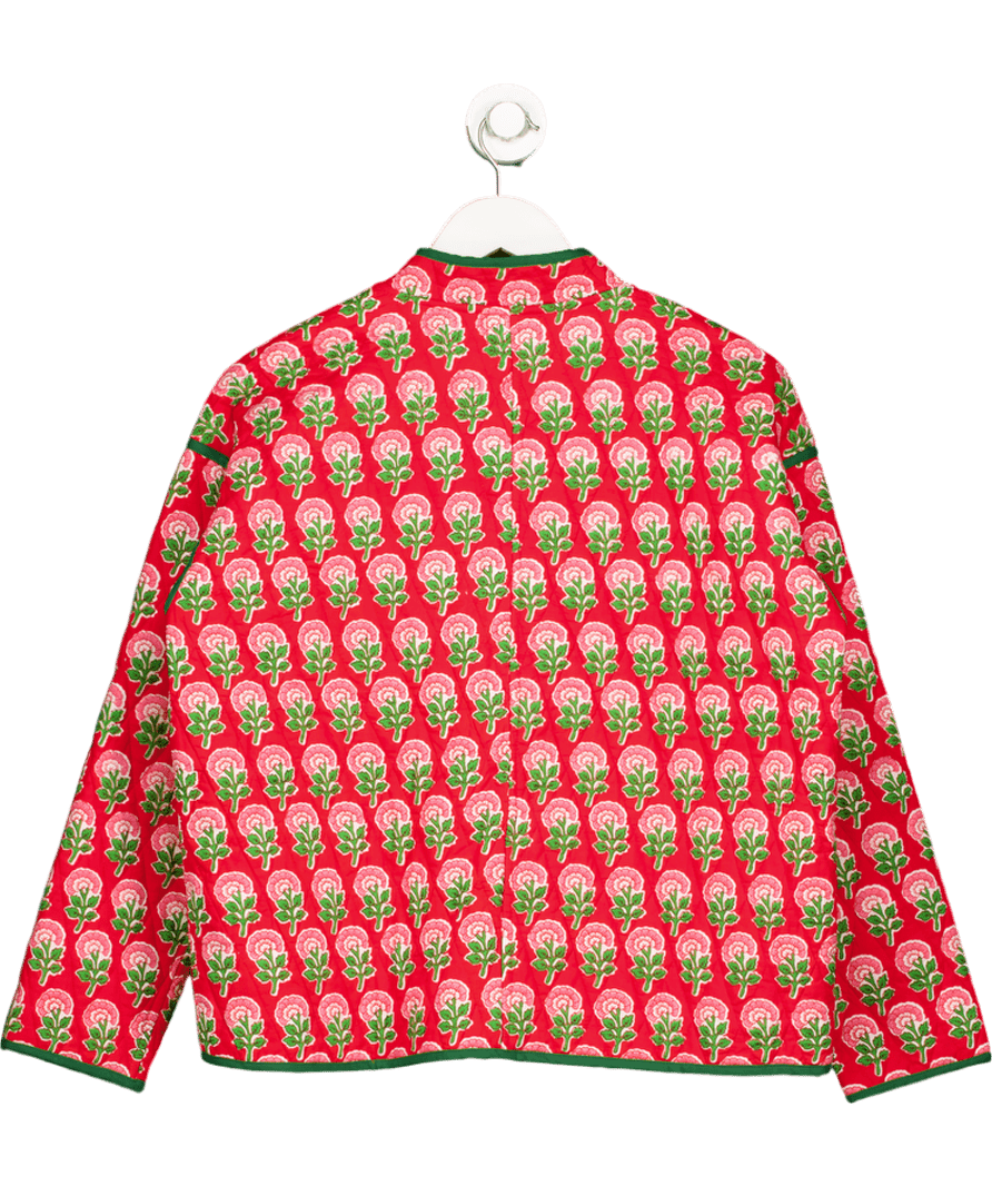 Pink City Prints Multicoloured Block Printed Quilted Jacket UK S - Reliked