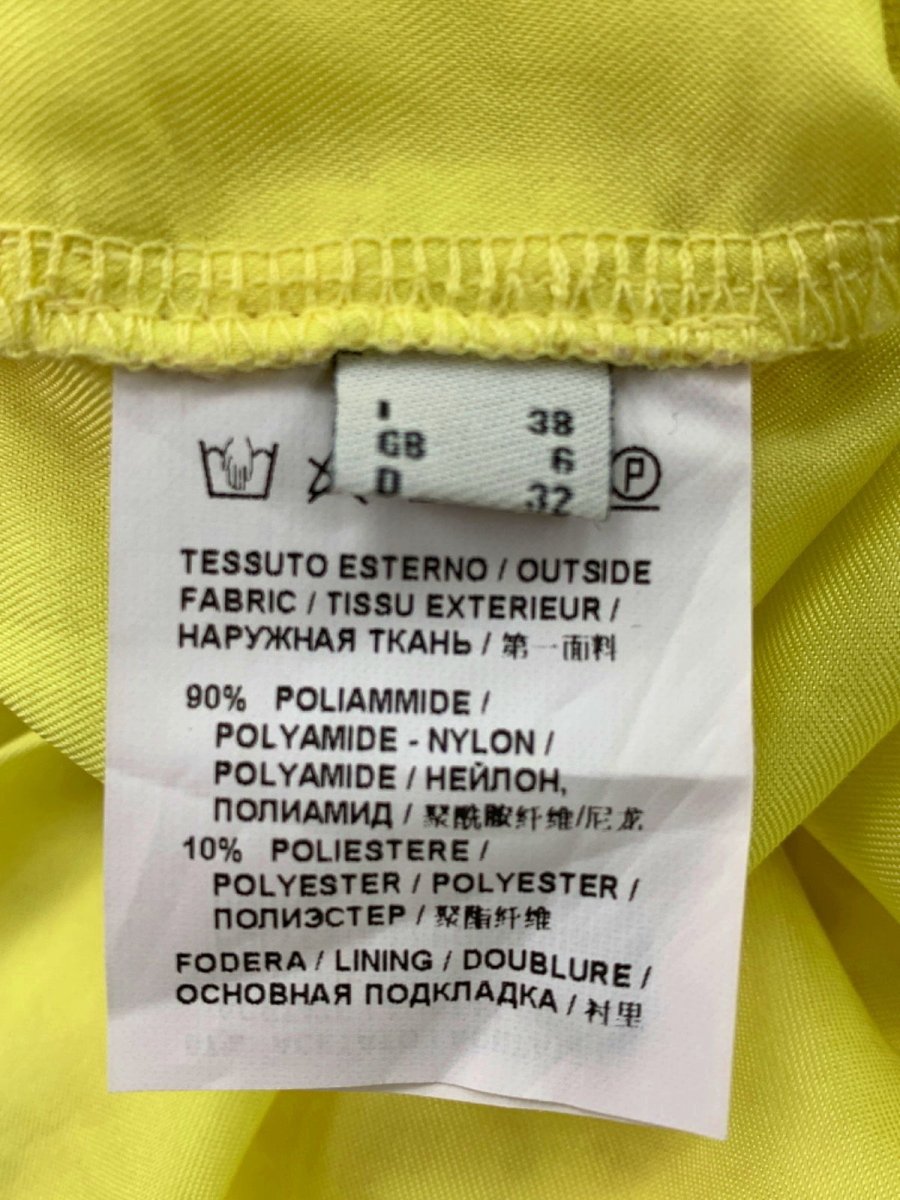 Pinko Yellow Lace V - Neck Dress UK 8 - Reliked