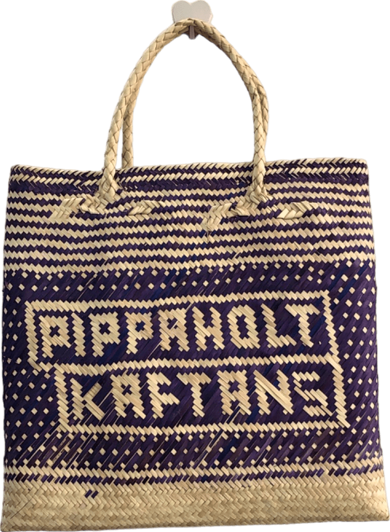 Pippa Holt Purple Reyan Basket Tote Bag One Size - Reliked