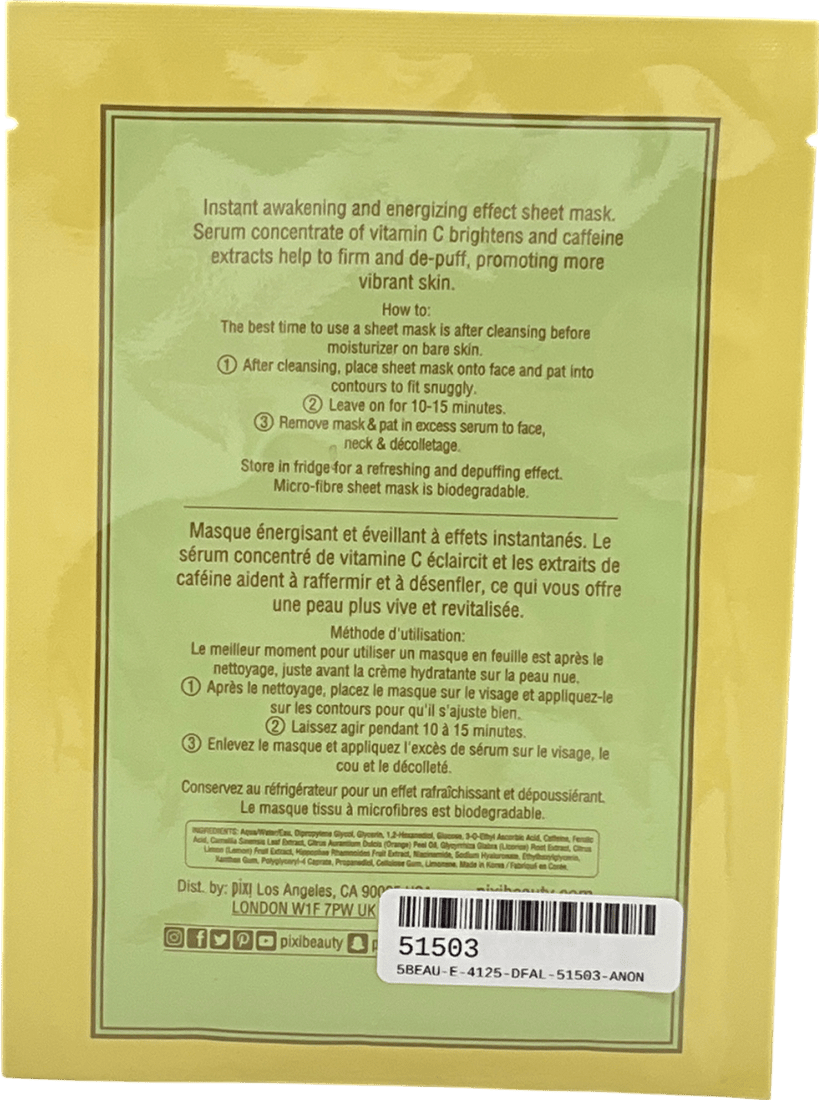 Pixi Vitamin - c Sheet Mask One sheets - Reliked
