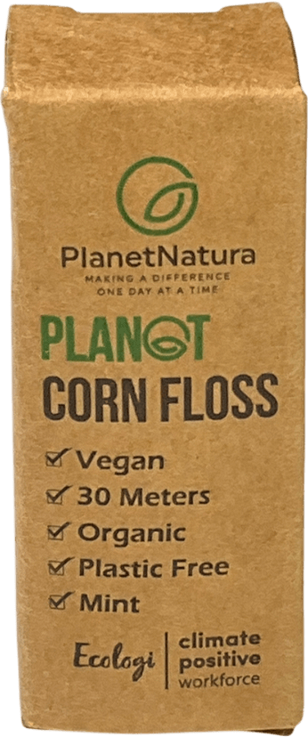 planetnature 30m Vegan Dental Floss With Refillable Glass Container – Plant - based Corn Teeth Cleaning Floss 30meters - Reliked