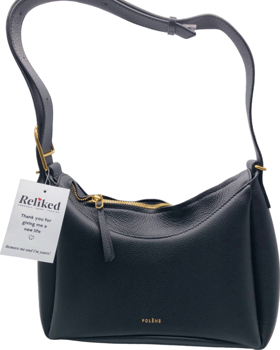 Polène Black Leather Shoulder Bag - Reliked