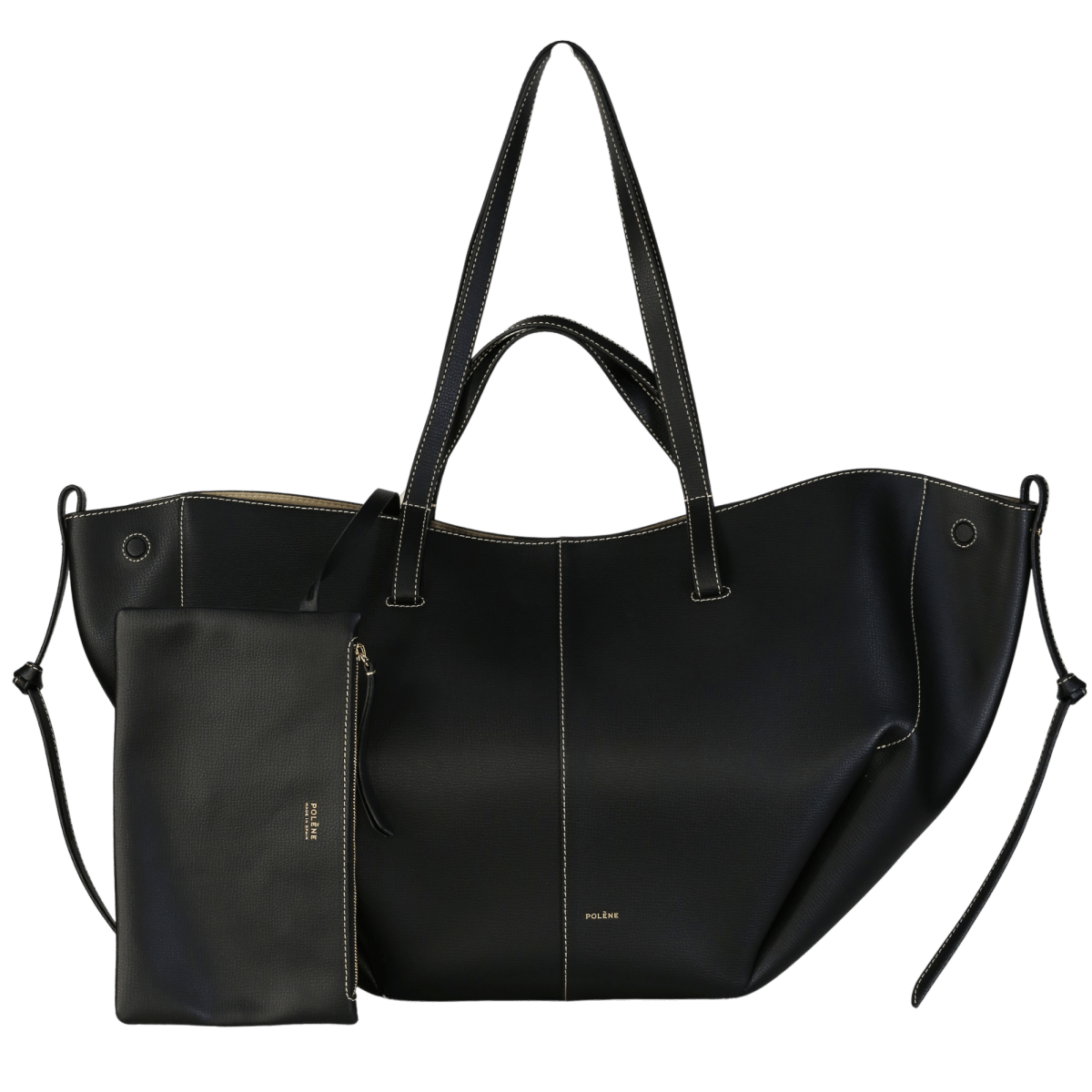 Polène Paris Black Leather Cyme Bag - Reliked