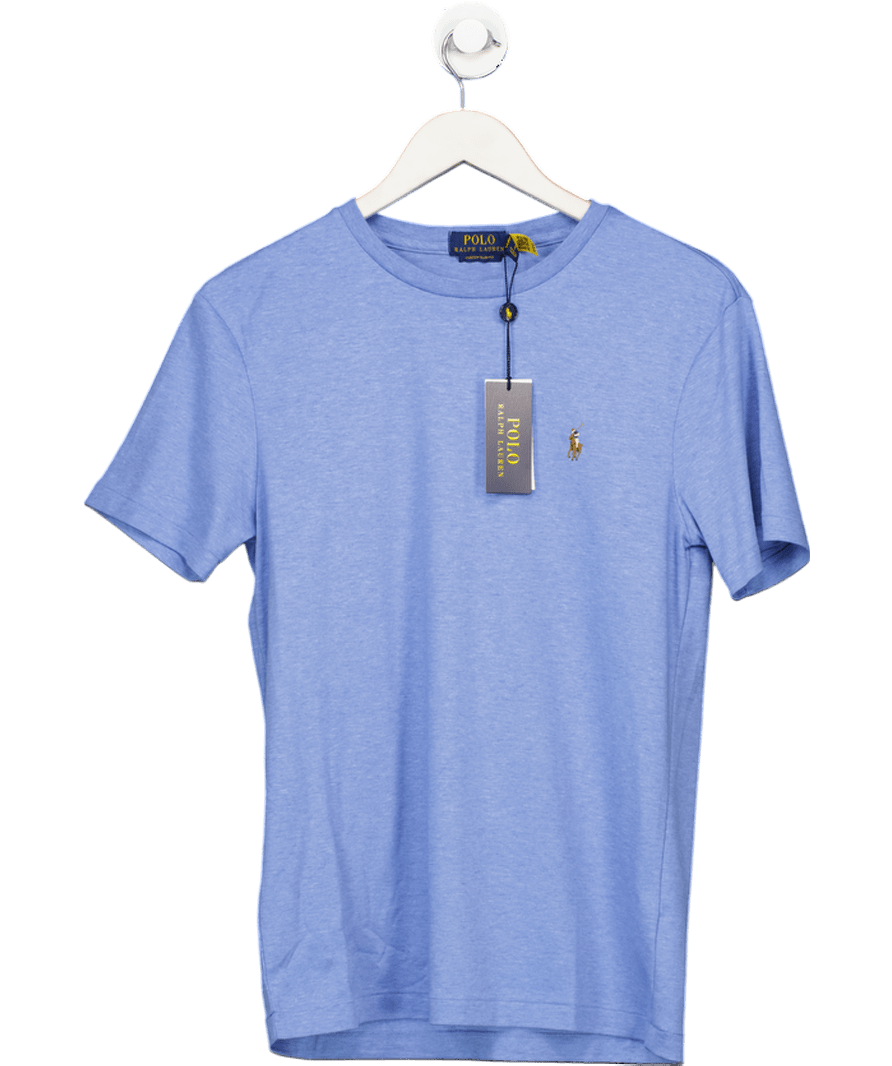 Polo Ralph Lauren Blue Slim Fit Jersey Crewneck T-shirt UK S - Reliked