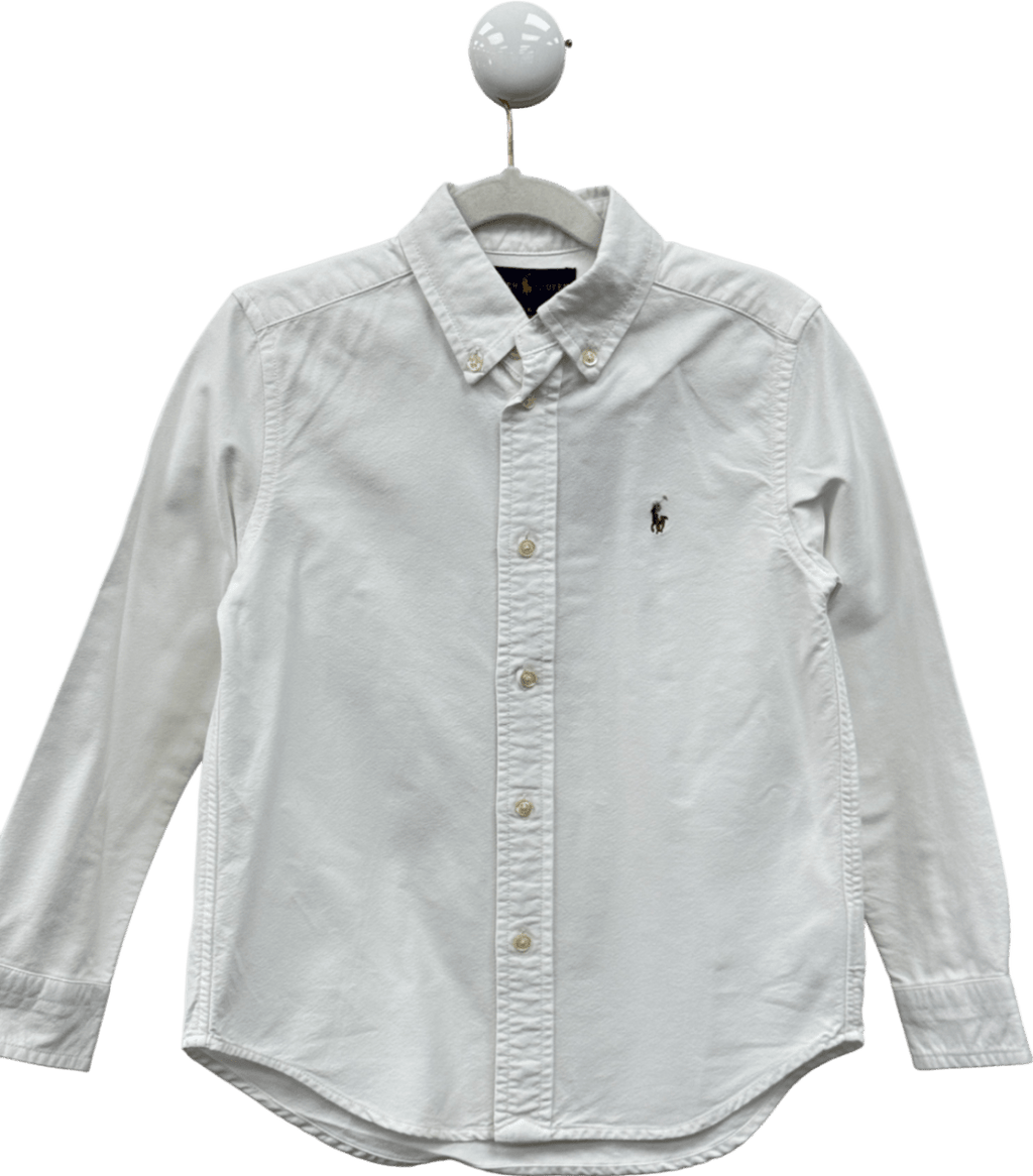 Polo Ralph Lauren Boys White Oxford Cotton Long Sleeve Shirt 6 Years - Reliked
