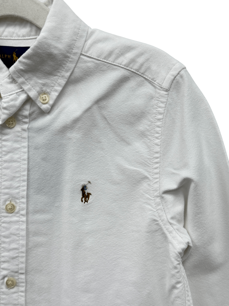 Polo Ralph Lauren Boys White Oxford Cotton Long Sleeve Shirt 6 Years - Reliked