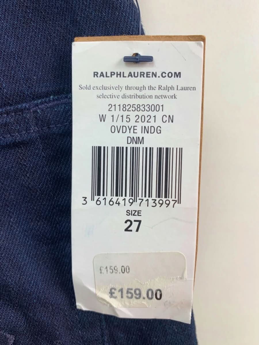 Polo Ralph Lauren Indigo The Tompkins Skinny High Rise Ankle Jeans W27 - Reliked