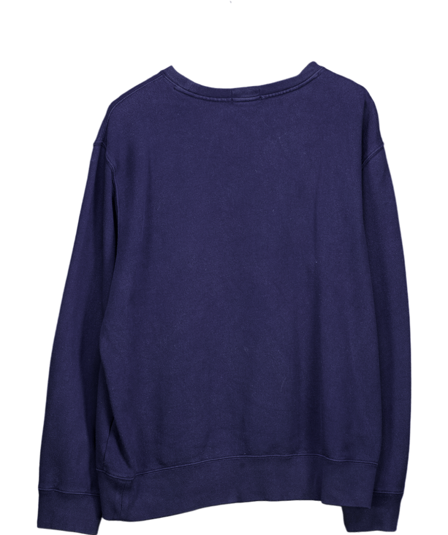 Polo Ralph Lauren Navy Blue Polo Logo Classic Crew Neck Sweatshirt UK XL - Reliked