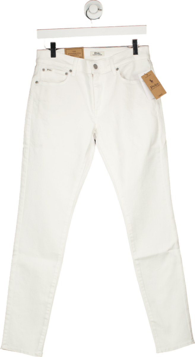 Polo Ralph Lauren White Tompkins Skinny Jeans W28 - Reliked