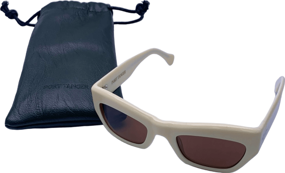 Port Tanger Ivory Square Sunglasses One Size - Reliked