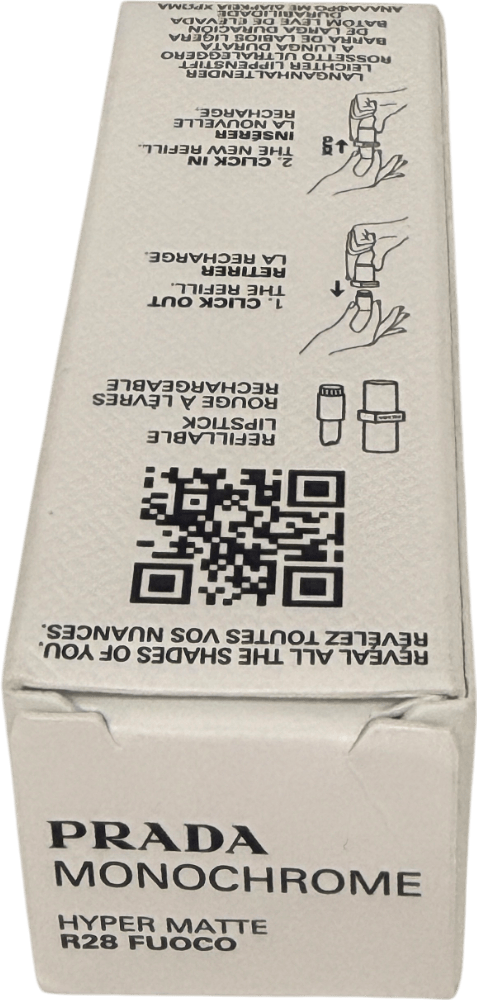 Prada Beauty Monochrome Hyper Matte Lipstick R28 Fuoco 3.8g - Reliked