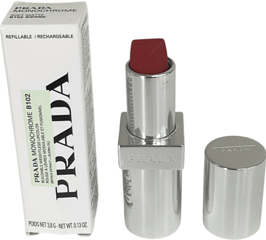 Prada Beauty Monochrome Soft Matte Lipstick B102 Sienne 3.8g - Reliked