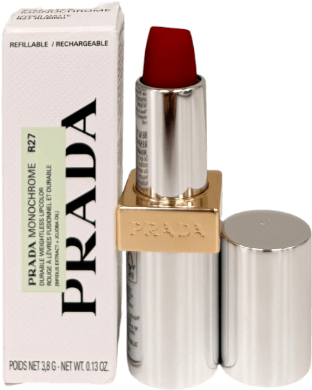 Prada Beauty Monochrome Soft Matte Lipstick R27 Rubino 3.8g - Reliked