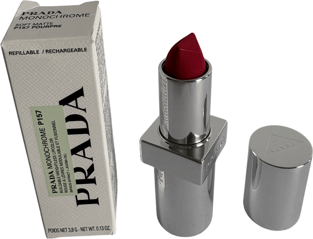 Prada Monochrome Soft Matte Lipstick P157 Pourpre 3.8g - Reliked