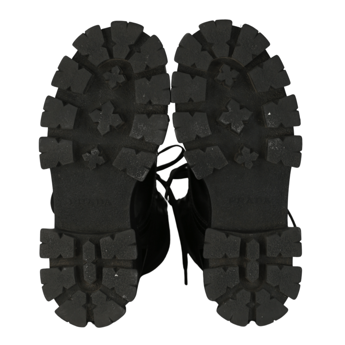 Prada Monolith Combat Boots In Black Leather And Nylon UK 5 EU 38 👠 - Reliked