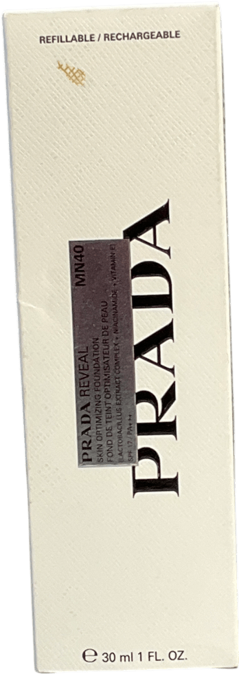 Prada Reveal Skin Optimising Refillable Foundation Medium 30ml - Reliked