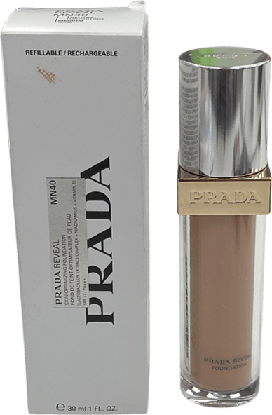 Prada Reveal Skin Optimising Refillable Foundation Medium 30ml - Reliked