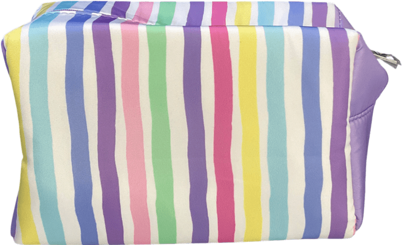 prai Multicoloured Pastel Stripe Washbag Designed By Olivia Rubin One Size - Reliked