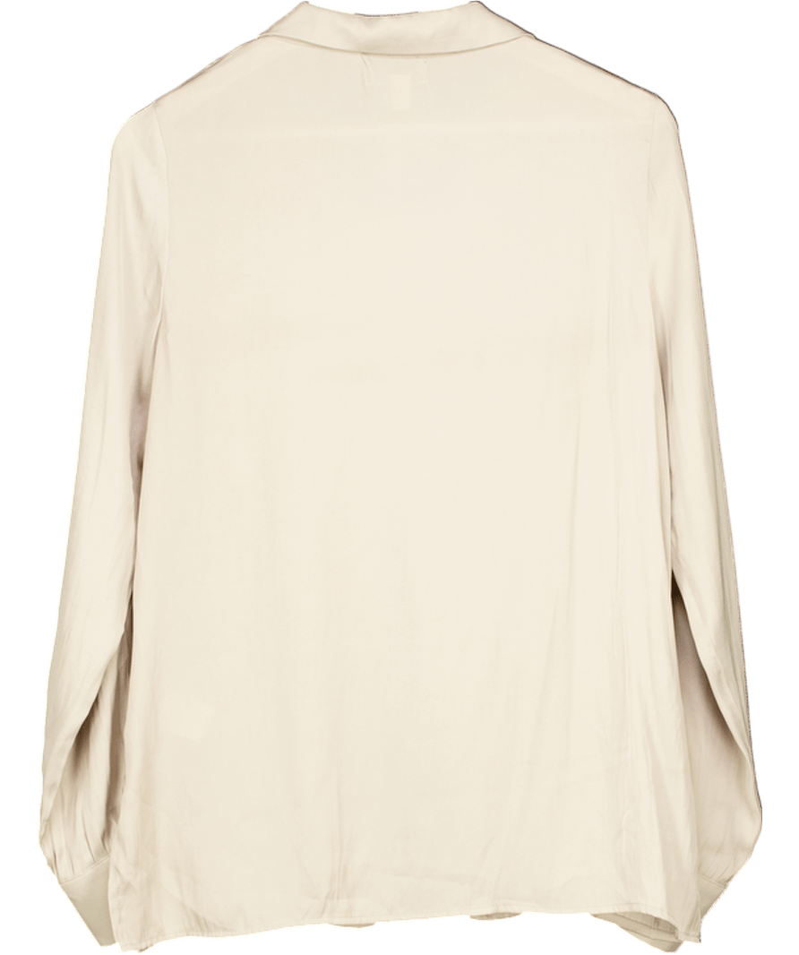 PRETTY LAVISH Beige Raelyn Blouse UK S - Reliked