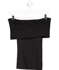 PRETTY LAVISH Black Off - shoulder Knitted Top UK XS - Reliked