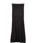 PRETTY LAVISH Black Pleated Knit Maxi Skirt UK XS - Reliked