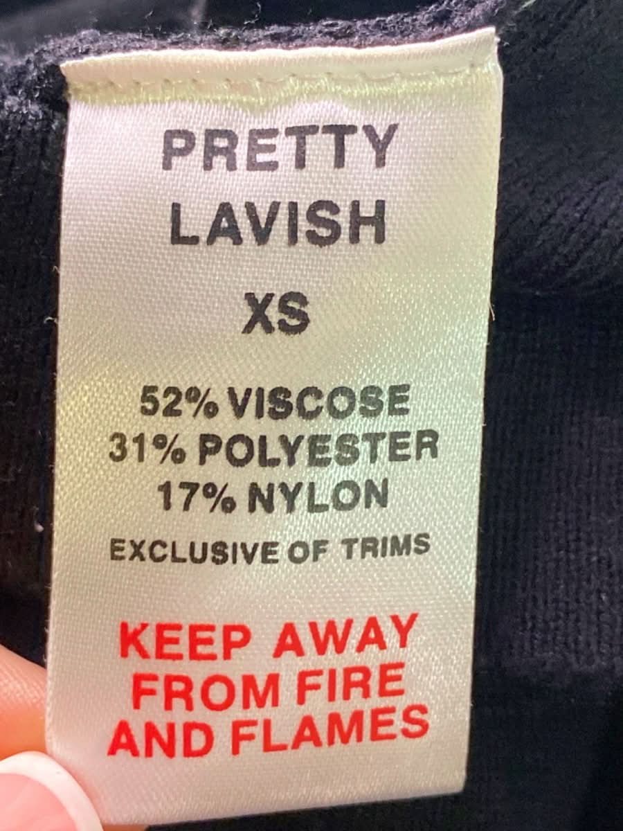 Pretty Lavish Black Ribbed Knit Midi Dress XS - Reliked