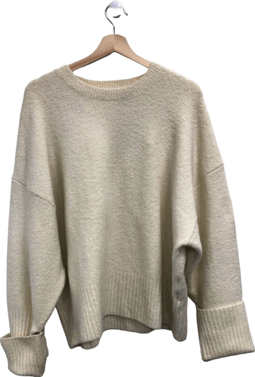 Pretty Lavish Cream Knit Jumper UK S - Reliked