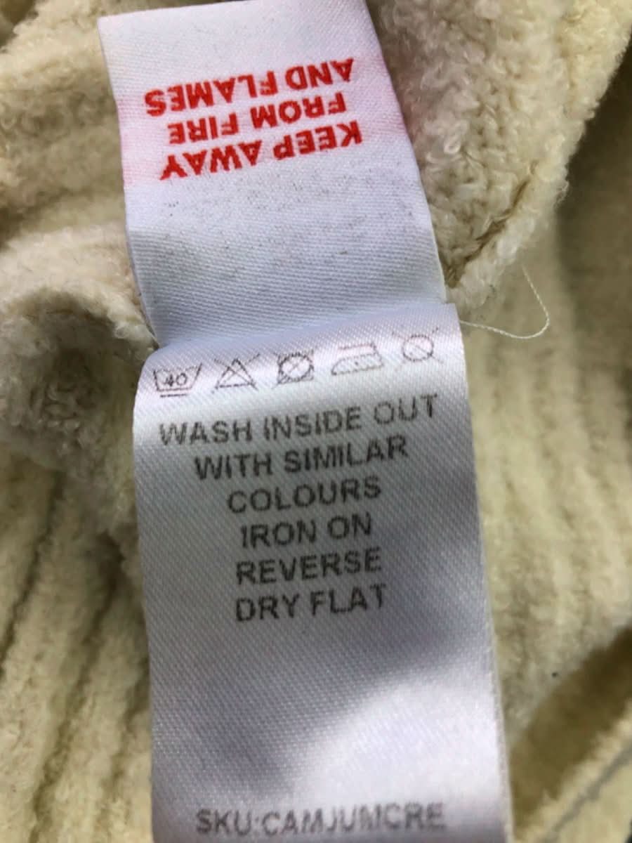 Pretty Lavish Cream Knit Jumper UK S - Reliked