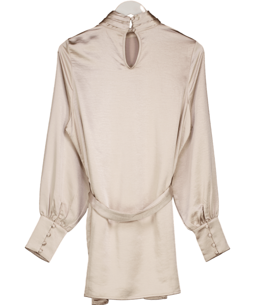 PRETTY LAVISH Cream Leah Smock Dress UK XS - Reliked
