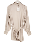 PRETTY LAVISH Cream Leah Smock Dress UK XS - Reliked