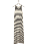 PRETTY LAVISH Cream Ocean Stripe Knit Midaxi Dress UK S - Reliked