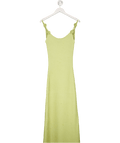 PRETTY LAVISH Green Astrid Rosette Sleeve Knit Maxi Dress UK XS - Reliked