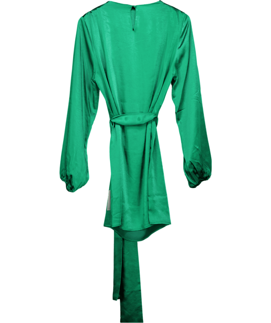 PRETTY LAVISH Maya Metallic Mini Dress - Emerald Green UK 12 - Reliked