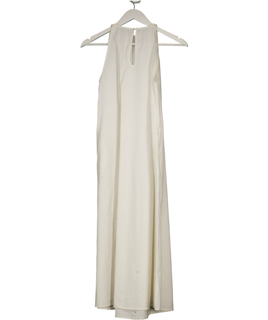 PRETTY LAVISH White Pascale Racer Day Dress UK S - Reliked