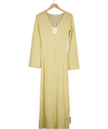 PRETTY LAVISH Yellow Riviera Hardware Knit Midaxi Dress UK S - Reliked