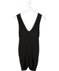PrettyLittleThing Black Plunge Sleeveless Unitard UK 8 - Reliked