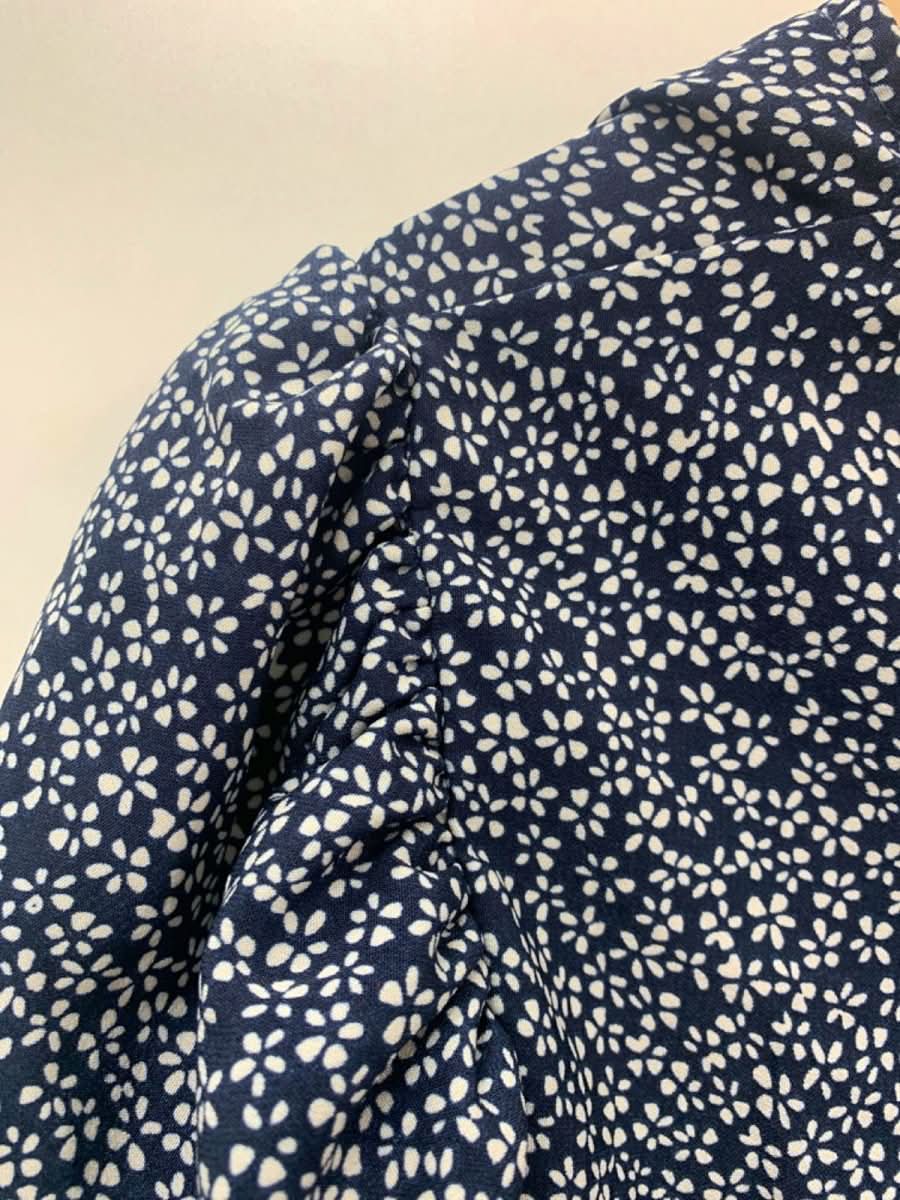 PrettyLittleThing Navy Floral Mini Dress UK 10 - Reliked