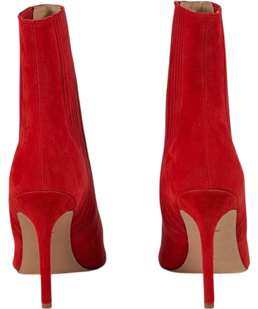 VERONICA BEARD Red X Wonder Woman Litd. Edition Lisa Suede Stiletto Chelsea Boots Us11m UK 9 EU 42
